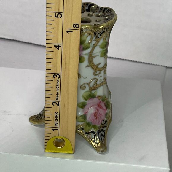 Antique Nippon hat pin holders. Hand painted gold gilding. - Picture 6 of 6